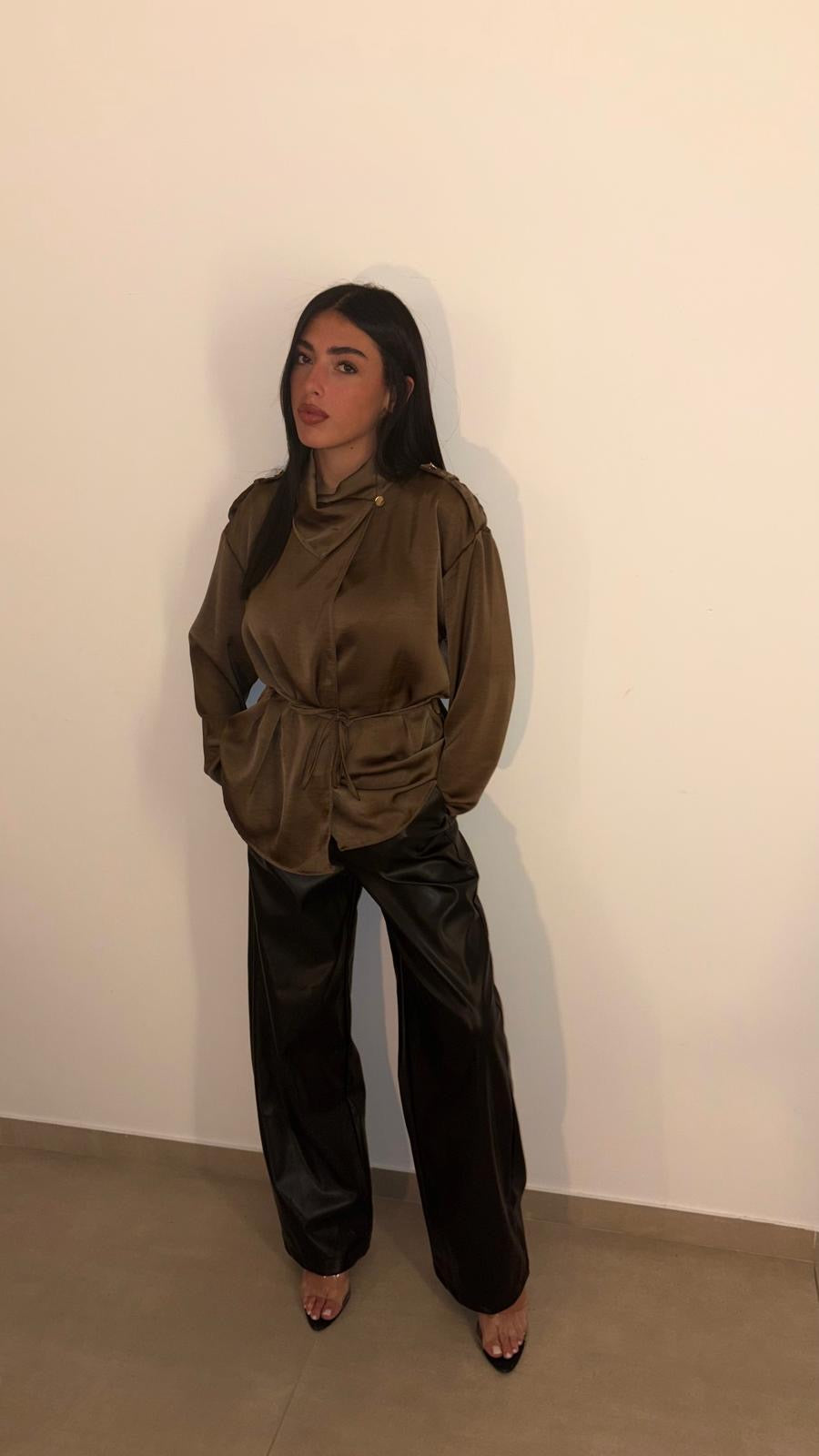 Pantalone ecopelle