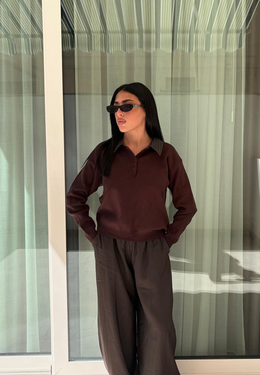 Mocha Polo Sweater