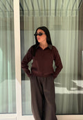 Mocha Polo Sweater