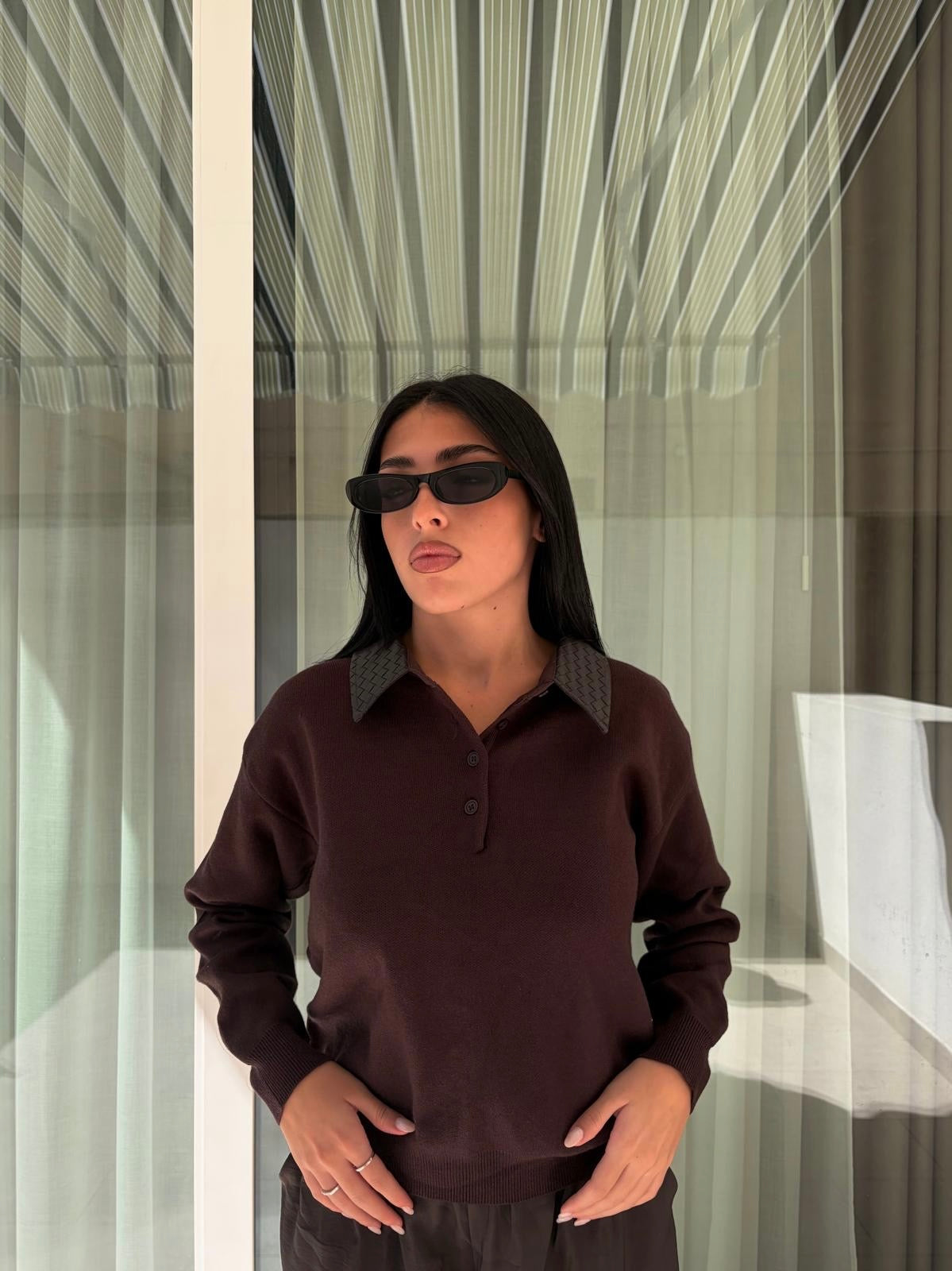 Mocha Polo Sweater