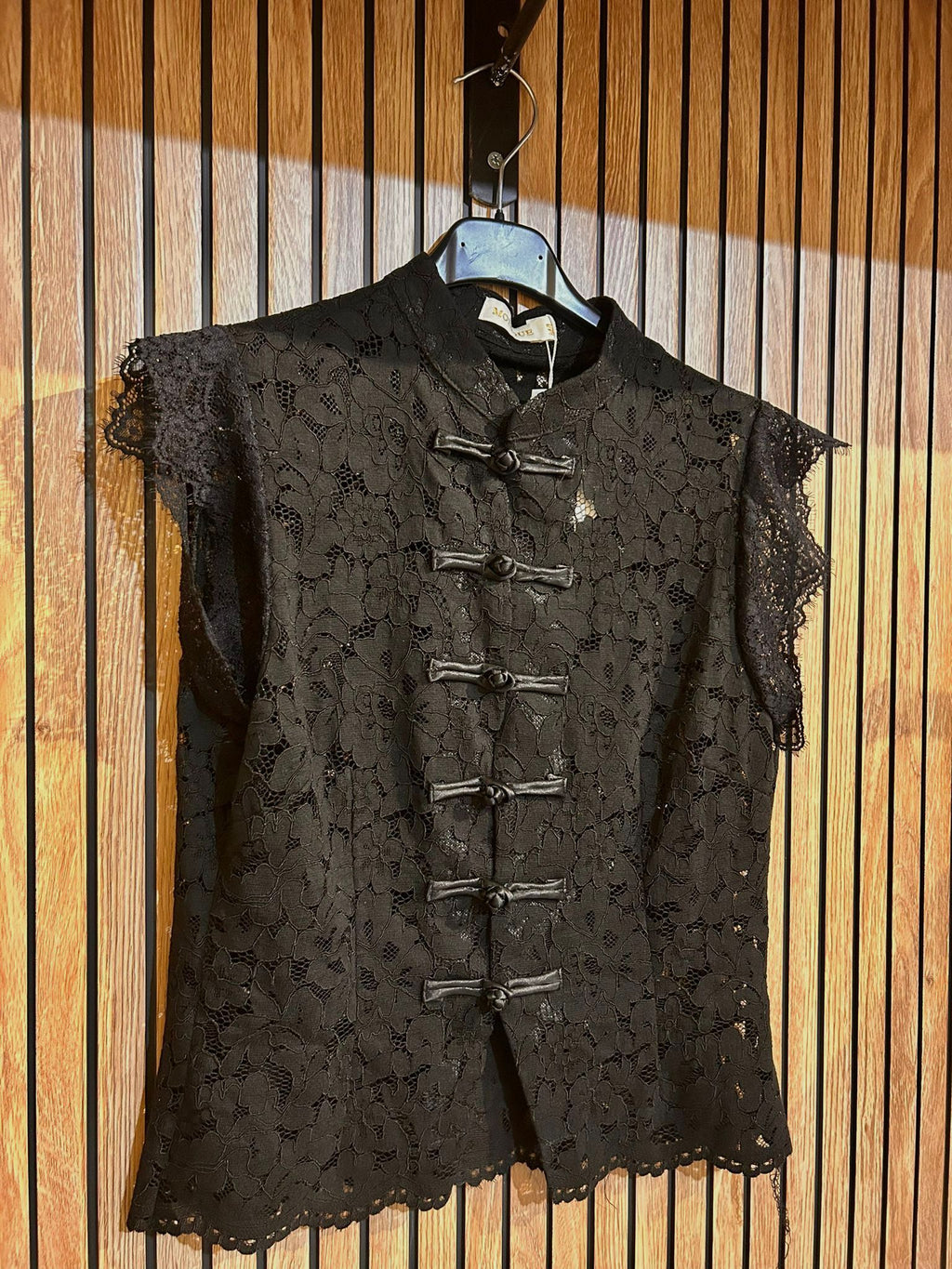 T-shirt in pizzo QIPAO