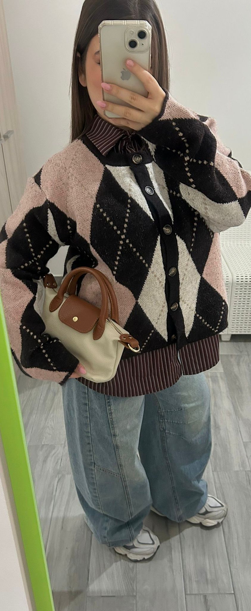 Cardigan Mocha Argyle