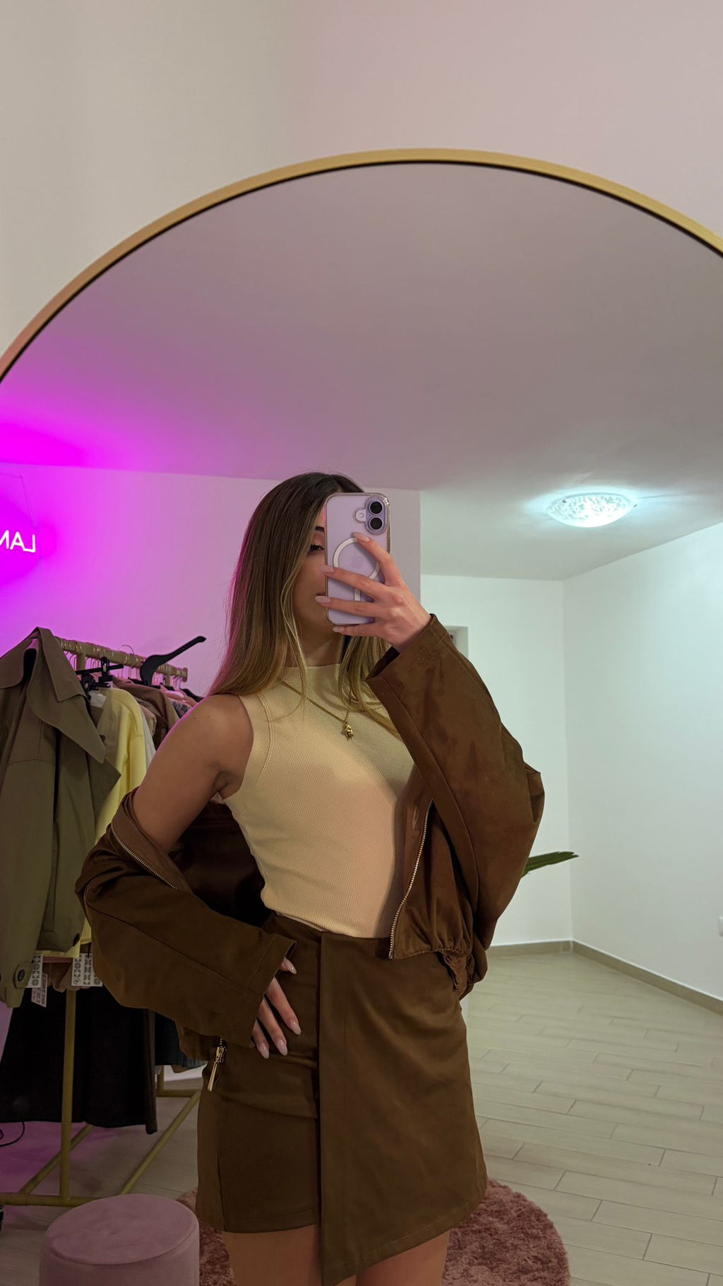 Gonna Pantaloncino Suede